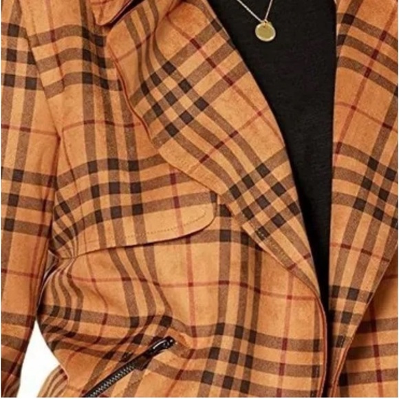 Kut from the Kloth Draped Moto Jacket Size Small  In Whiskey - Picture 2 of 11